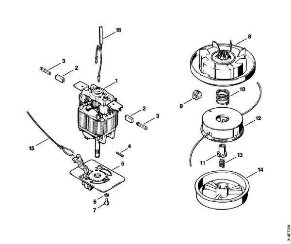 Cortabordes eléctricos (FE, FSE) FE 40 Motor eléctrico, Cabezal de corte de la marca Stihl