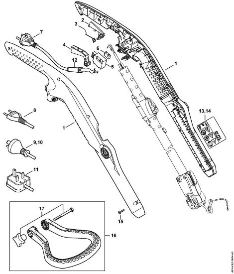 Cortabordes eléctricos (FE, FSE) FSE 52 Carcasa de la empuóadura de la marca Stihl