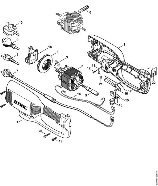 Cortabordes eléctricos (FE, FSE) FSE 71 Carcasa, Motor eléctrico de la marca Stihl