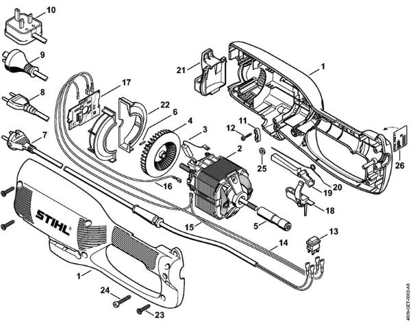 Cortabordes eléctricos (FE, FSE) FSE 81 Carcasa, Motor eléctrico de la marca Stihl