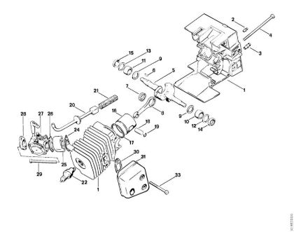 Desbrozadoras (FS) FS 150 Cárter del cigüeóal, pistón de la marca Stihl