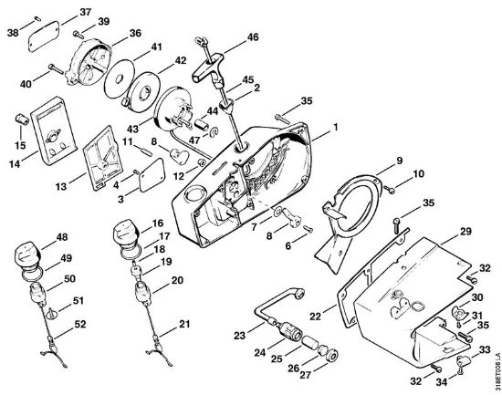 Desbrozadoras (FS) FS 202 Mecanismo de arranque de la marca Stihl