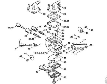 Desbrozadoras (FS) FS 350 Carburador C1Q-S161, -S162, -S163, -S164, -S82, -S83, -S138, -S139 de la marca Stihl