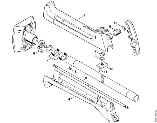 Desbrozadoras (FS) FS 360 Vástago, Carcasa del embrague   19 317 784 (17.89) de la marca Stihl