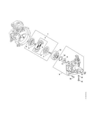 Imagen de Embrague, Carcasa del embrague FS 361 C-EM