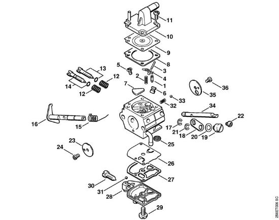 Desbrozadoras (FS) FS 400 Carburador C1Q-S33 (19.1998) de la marca Stihl