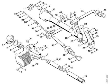 Desbrozadoras (FS) FS 410 (4110) Carcasa del embrague, Tubo de soporte de la marca Stihl