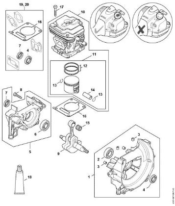 Imagen de Cárter del cigáeáal, Cilindro FS 410, 410 C FS 410 C-EM K