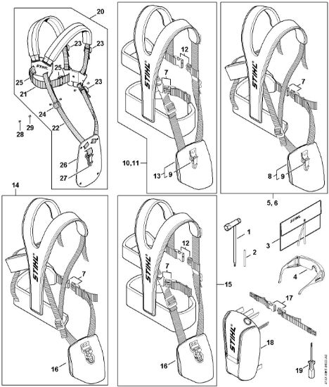 Imagen de Herramientas, Cinturán de porte doble FS 410 C-EM K