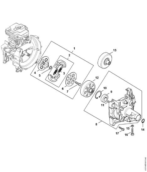Imagen de Embrague, Carcasa del embrague FS 410-K (4147)