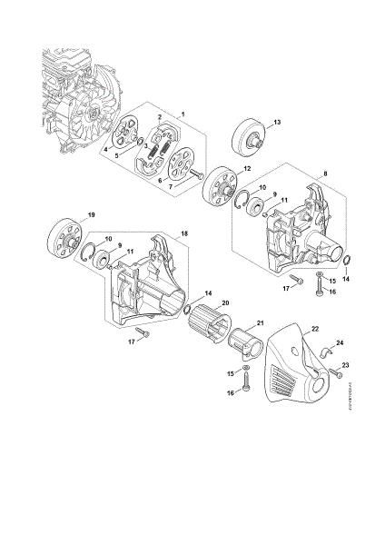 Imagen de Embrague, Carcasa del embrague FS 460