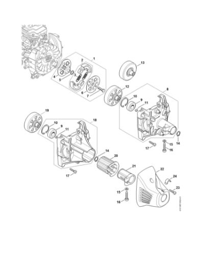 Imagen de Embrague, Carcasa del embrague FS 460 C-EM K