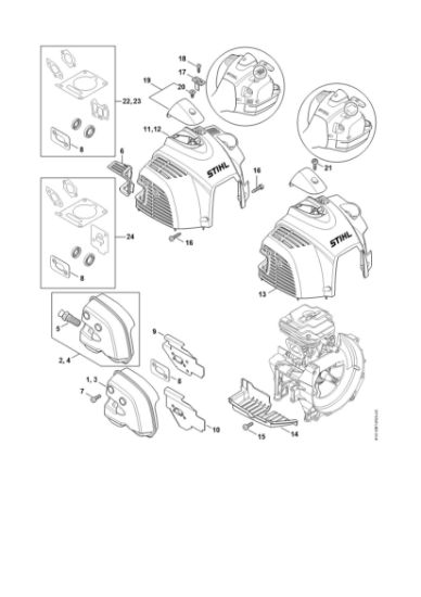 Imagen de Silenciador, Cubierta FS 460 RC-EM