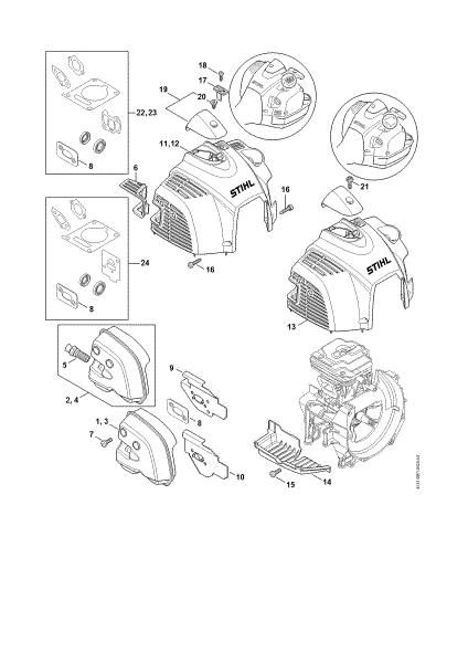 Imagen de Silenciador, Cubierta FS 460 RC-EM