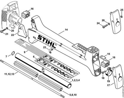 Desbrozadoras (FS) FS 480 Vástago de la marca Stihl