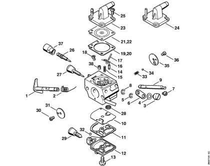 Desbrozadoras (FS) FS 480-W Carburador C1Q-S156, C1Q-S117 de la marca Stihl