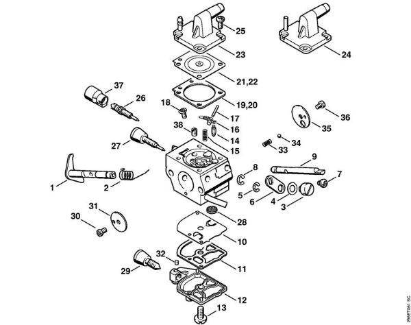 Desbrozadoras (FS) FS 480-W Carburador C1Q-S156, C1Q-S117 de la marca Stihl