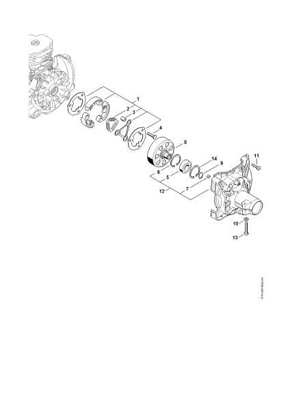 Imagen de Embrague, Carcasa del embrague FS 490 C-EM