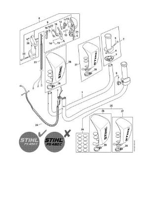 Imagen de Manillar tubular, Empuáadura de mando FS 490 C-EM K
