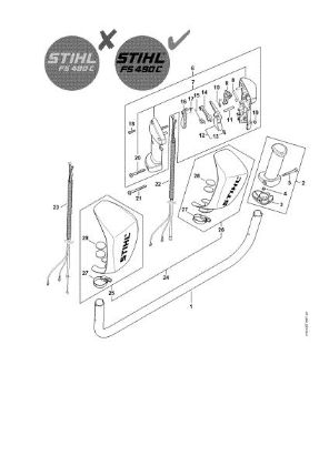 Imagen de Manillar tubular, Empuáadura de mando FS 490 C-EM K FS 490 C-EM K