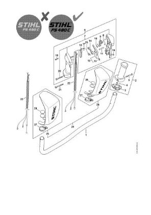 Imagen de Manillar tubular, Empuáadura de mando FS 490 C-EM, FS 490 C-EM L FS 490 C-EM L