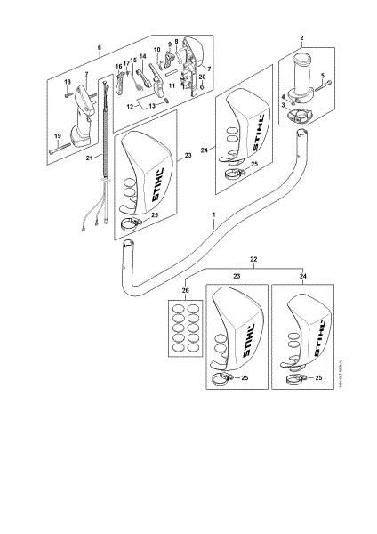 Imagen de Manillar tubular, Empuáadura de mando FS 491 C-EM