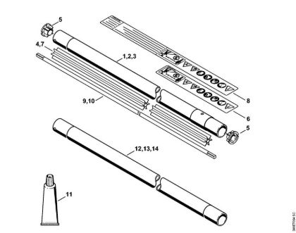 Desbrozadoras (FS) FS 550 Vástago de la marca Stihl