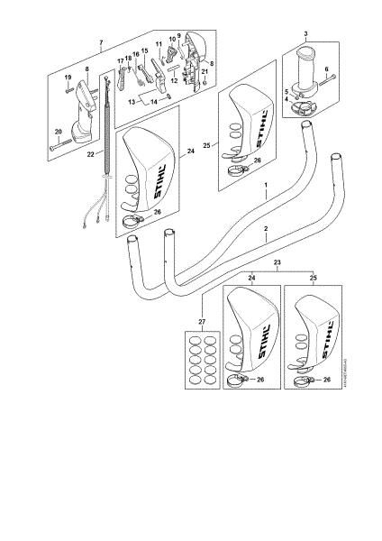 Imagen de Manillar tubular, Empuáadura de mando FS 561 C-EM