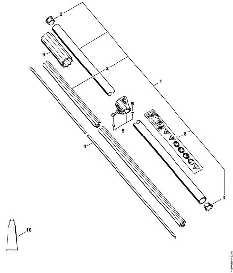 Motoguadañas (FS) FS 100 R Vástago FS 100 R de la marca Stihl