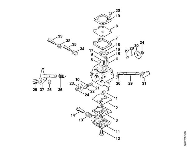 Motoguadañas (FS) FS 106 Carburador WT-45, WT-112 de la marca Stihl