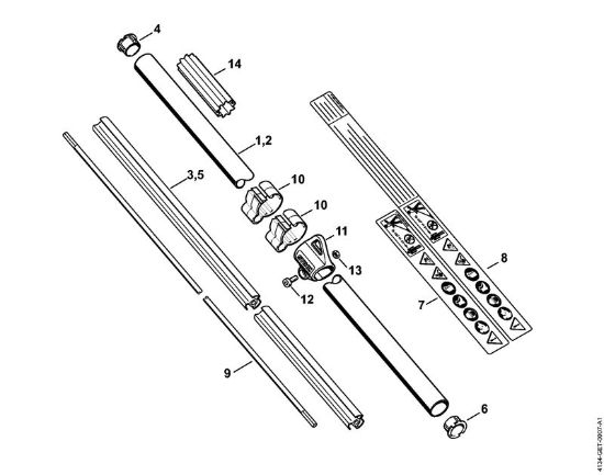 Motoguadañas (FS) FS 120 2-MIX Vástago de la marca Stihl