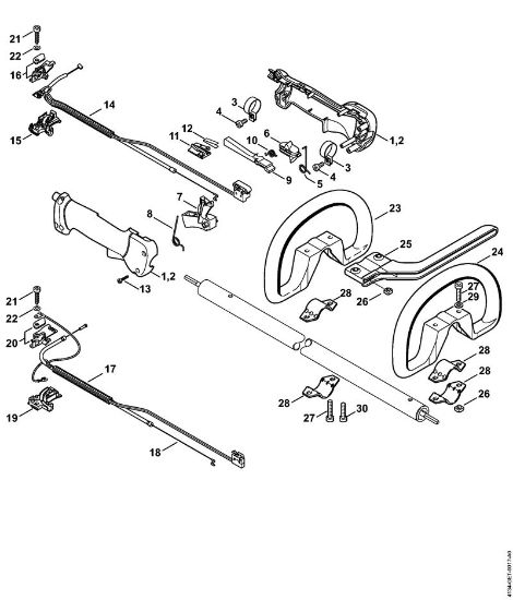 Motoguadañas (FS) FS 120 R 2-MIX Empuóadura de mando de la marca Stihl
