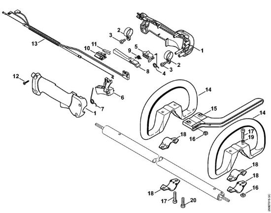 Motoguadañas (FS) FS 130 R Empuóadura de la marca Stihl
