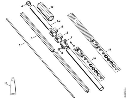 Motoguadañas (FS) FS 130 R Vástago de la marca Stihl
