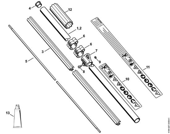 Motoguadañas (FS) FS 130 R Vástago de la marca Stihl