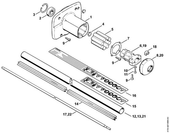 Motoguadañas (FS) FS 160 Carcasa del embrague, Vástago de la marca Stihl