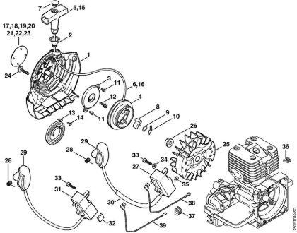 Motoguadañas (FS) FS 200 R Mecanismo de arranque, Sistema de encendido   809 249 646 (10.2016) de la marca Stihl