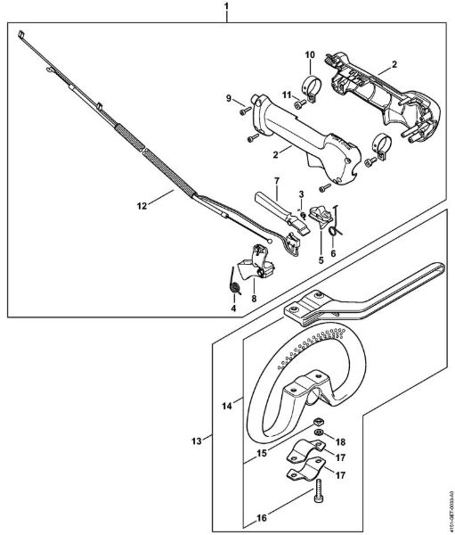 Motoguadañas (FS) FS 235 R Empuóadura de la marca Stihl