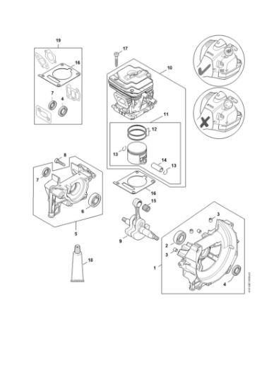 Imagen de Cárter del cigáeáal, Cilindro FS 240 FS 240 R