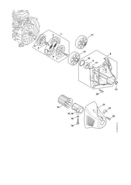Imagen de Embrague, Carcasa del embrague FS 240 R