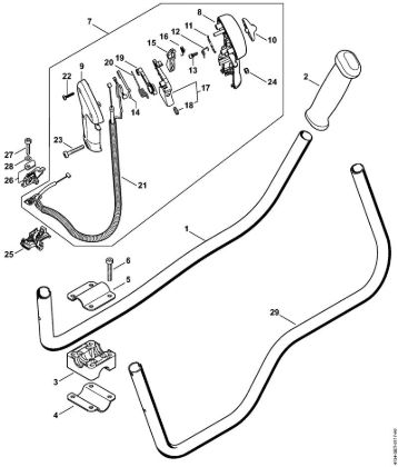 Motoguadañas (FS) FS 250 Empuóadura doble, Empuóadura de mando de la marca Stihl