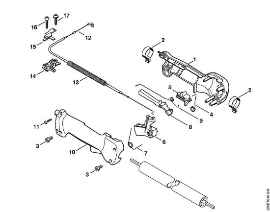 Motoguadañas (FS) FS 250 R Empuóadura de mando (09.2003) de la marca Stihl