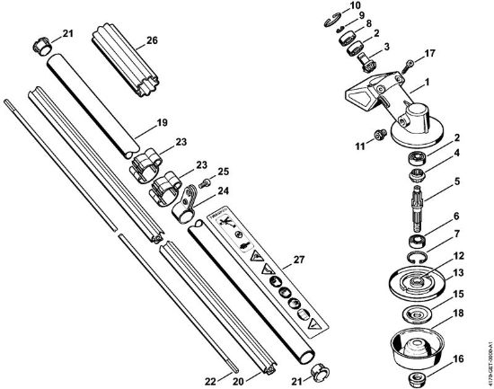 Motoguadañas (FS) FS 25-4 Caja reductora, Vástago de la marca Stihl