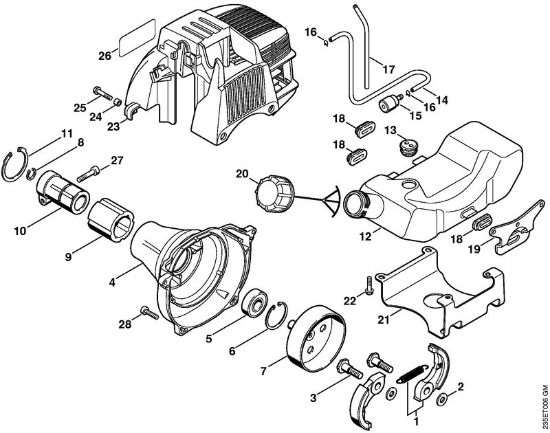 Motoguadañas (FS) FS 25-4 Carcasa del embrague de la marca Stihl