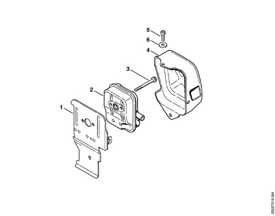 Motoguadañas (FS) FS 25-4 Silenciador de la marca Stihl