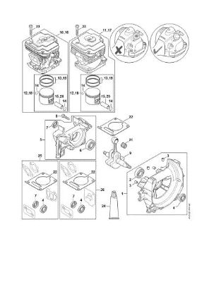 Imagen de Cárter del cigáeáal, Cilindro FS 260 R