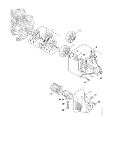Imagen de Embrague, Carcasa del embrague FS 260 RC-E