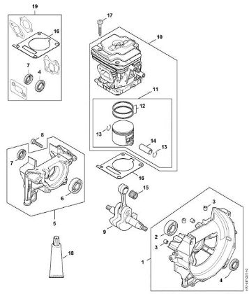 Imagen de Cárter del cigáeáal, Cilindro FS 261