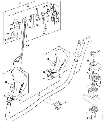Imagen de Manillar tubular, Empuáadura de mando FS 261