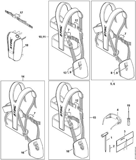 Imagen de Herramientas, Cinturán de porte doble FS 261 C-E